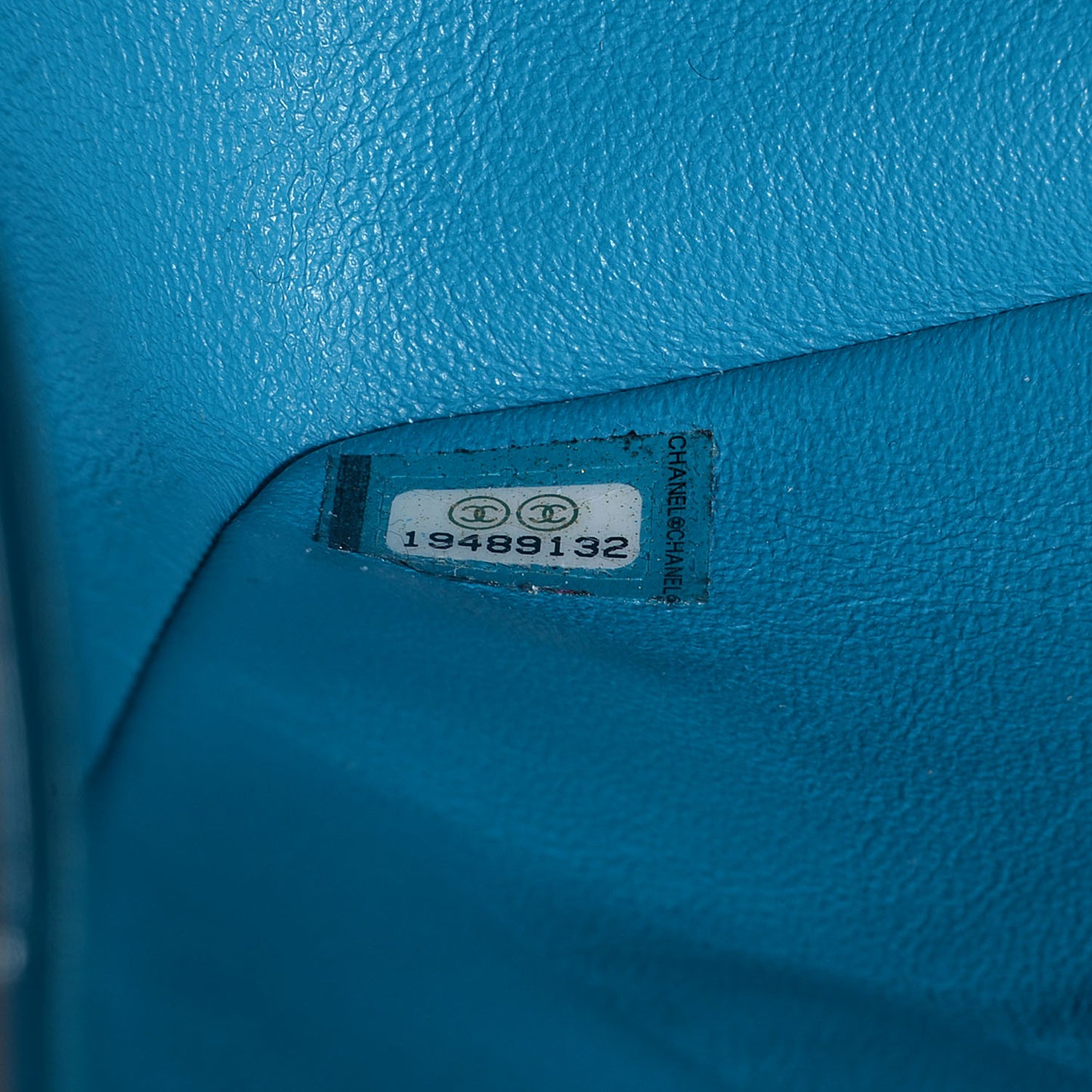 Patent Jumbo Double Flap Turquoise Blue