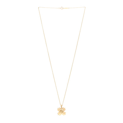 Tiffany 18K Yellow Gold Large Signature X Pendant Necklace 3 of 4