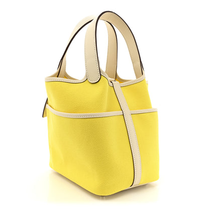 Hermes Toile Goeland Swift Cargo Picotin Lock 18 Jaune Citron Nata 3 of 10