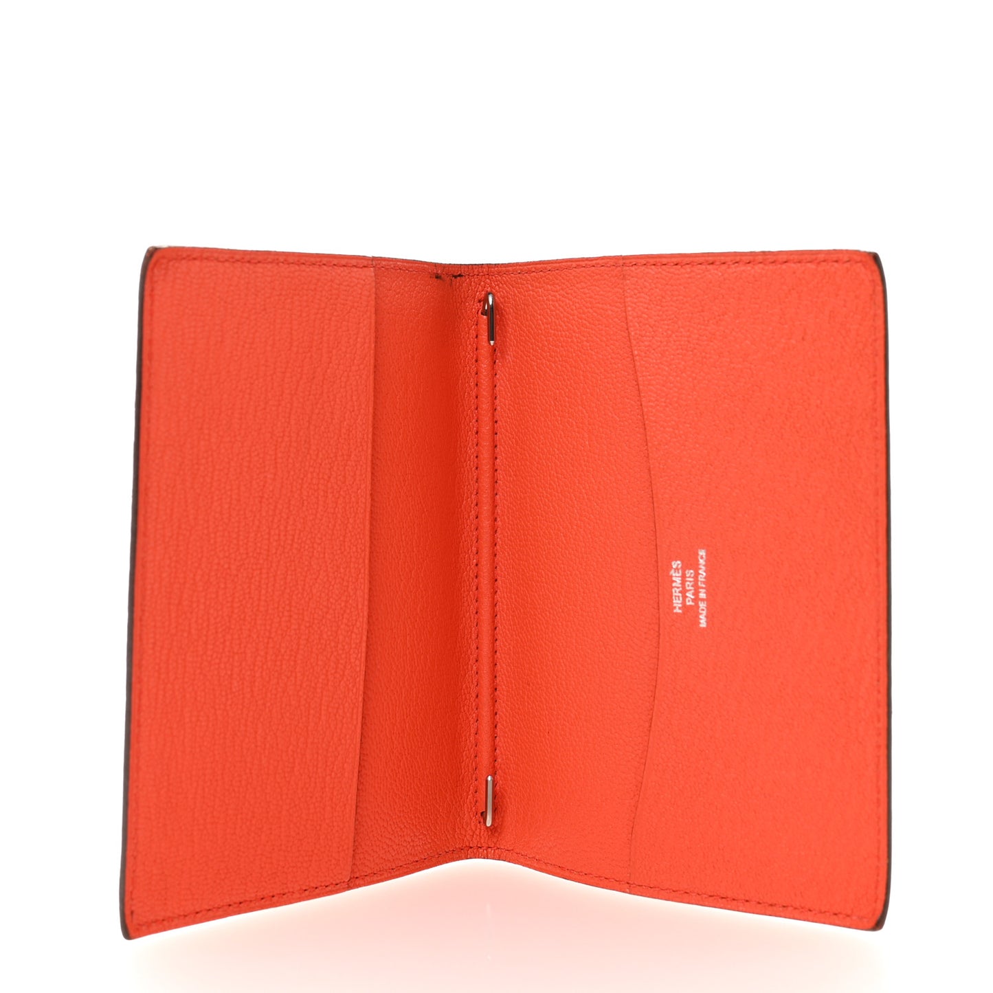 Chevre Mysore Bi-Color Globe Trotter Agenda Cover PM Rose Lipstick Orange Poppy