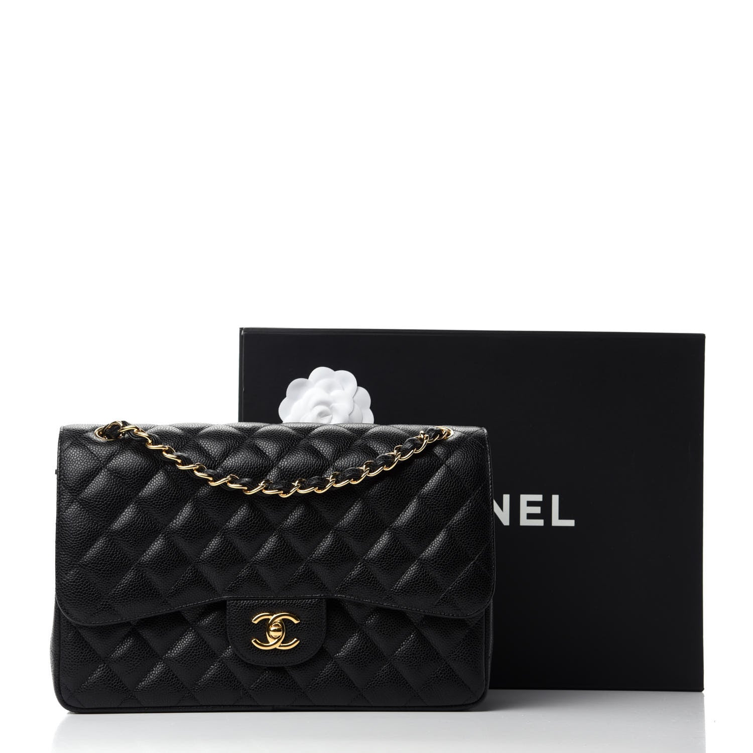 Chanel Caviar Quilted Jumbo Double Flap Black 12 of 12