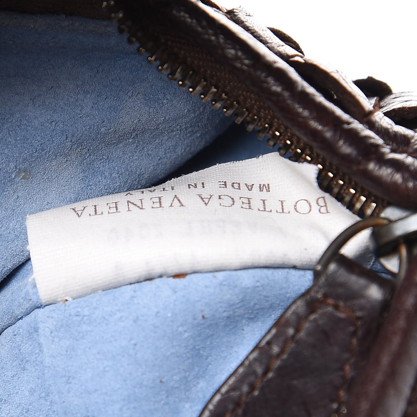 Nappa Intrecciato Mini Veneta Hobo Ebano