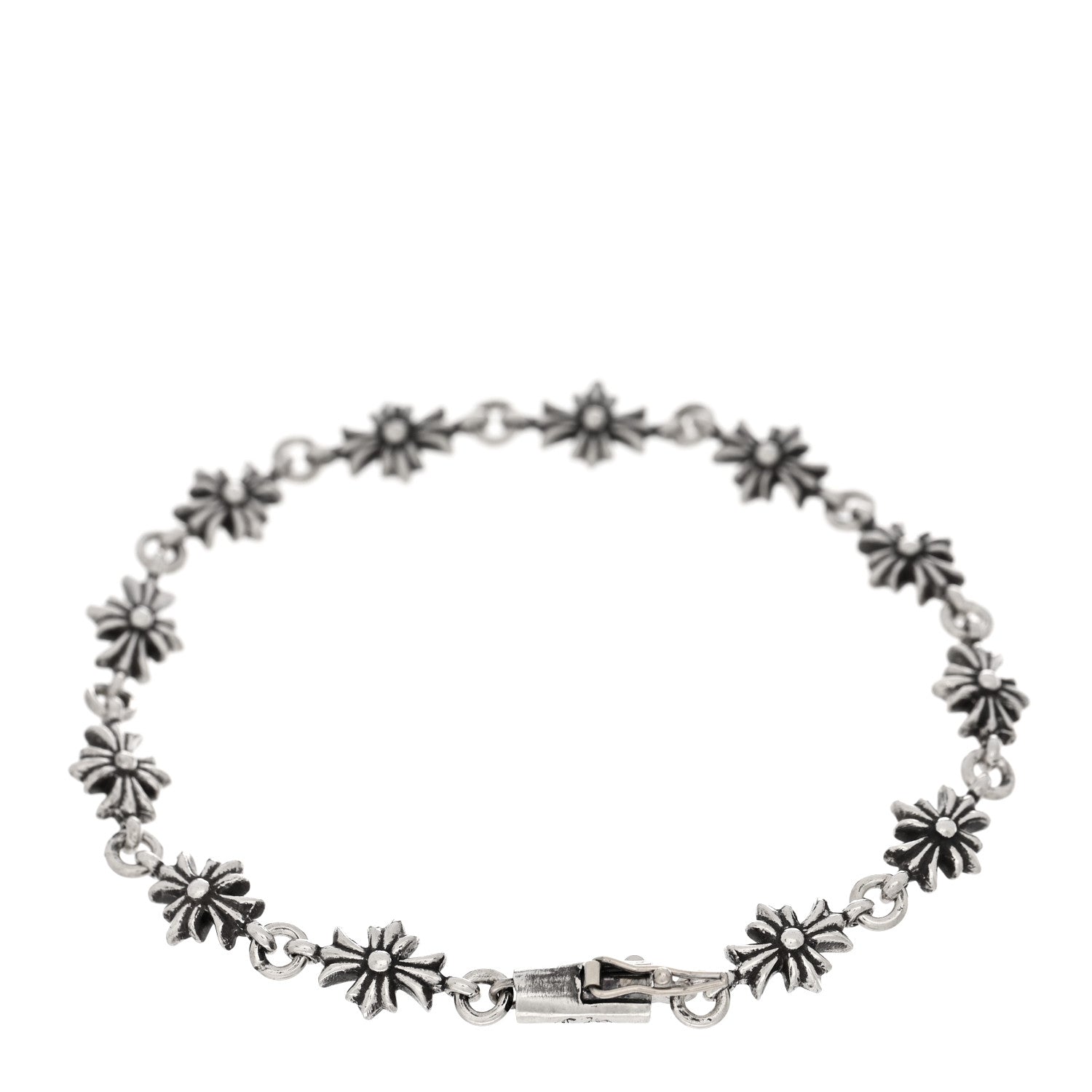 Chrome Hearts Sterling Silver Tiny E CH Plus Bracelet 2 of 3
