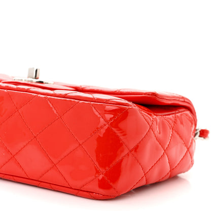 Chanel Patent Calfskin Quilted Mini Rectangular Flap Red 10 of 11