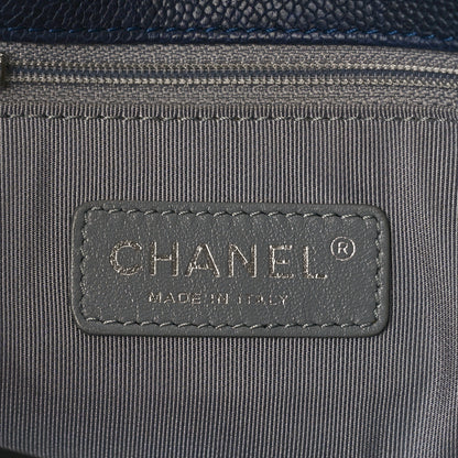 Chanel Caviar Quilted Medium French Riviera Flap Dark Navy Blue 6 of 10