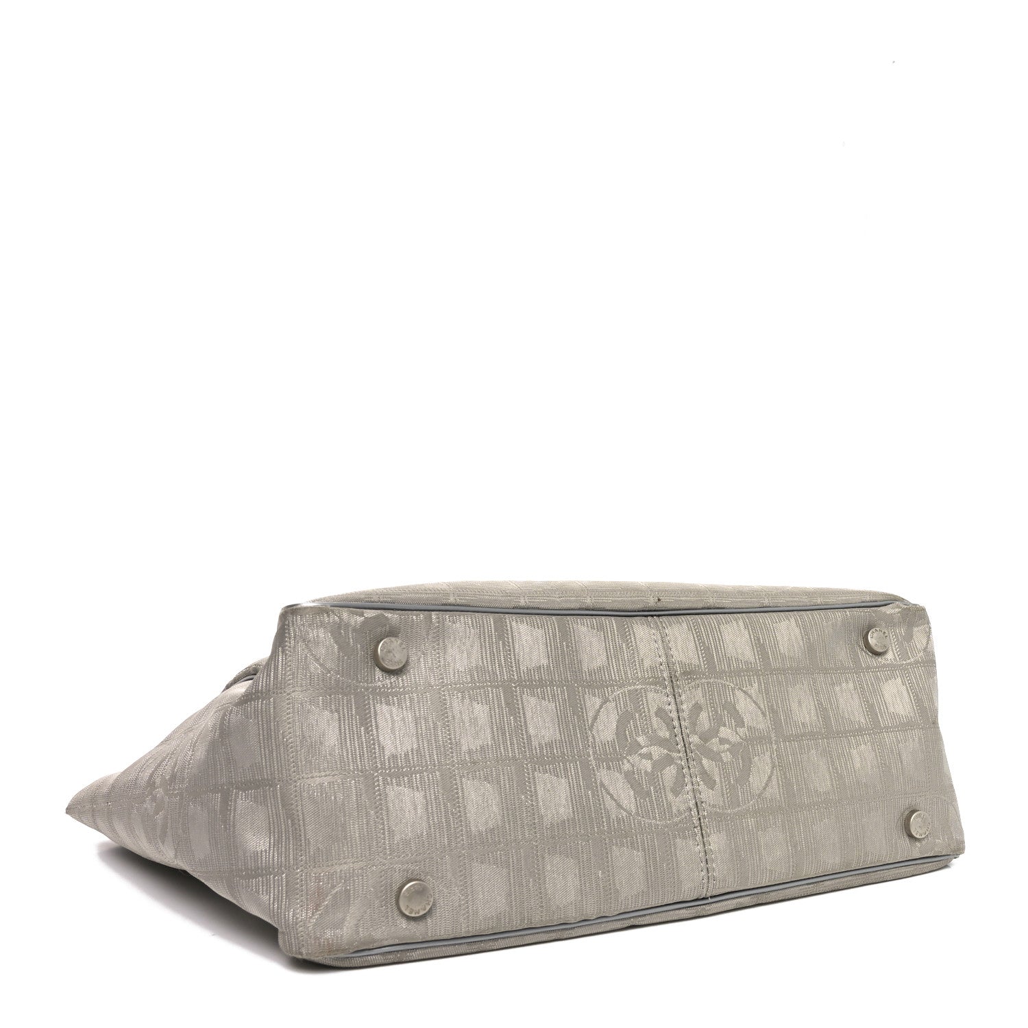 Chanel Metallic Nylon Travel Tote Silver 4 of 13