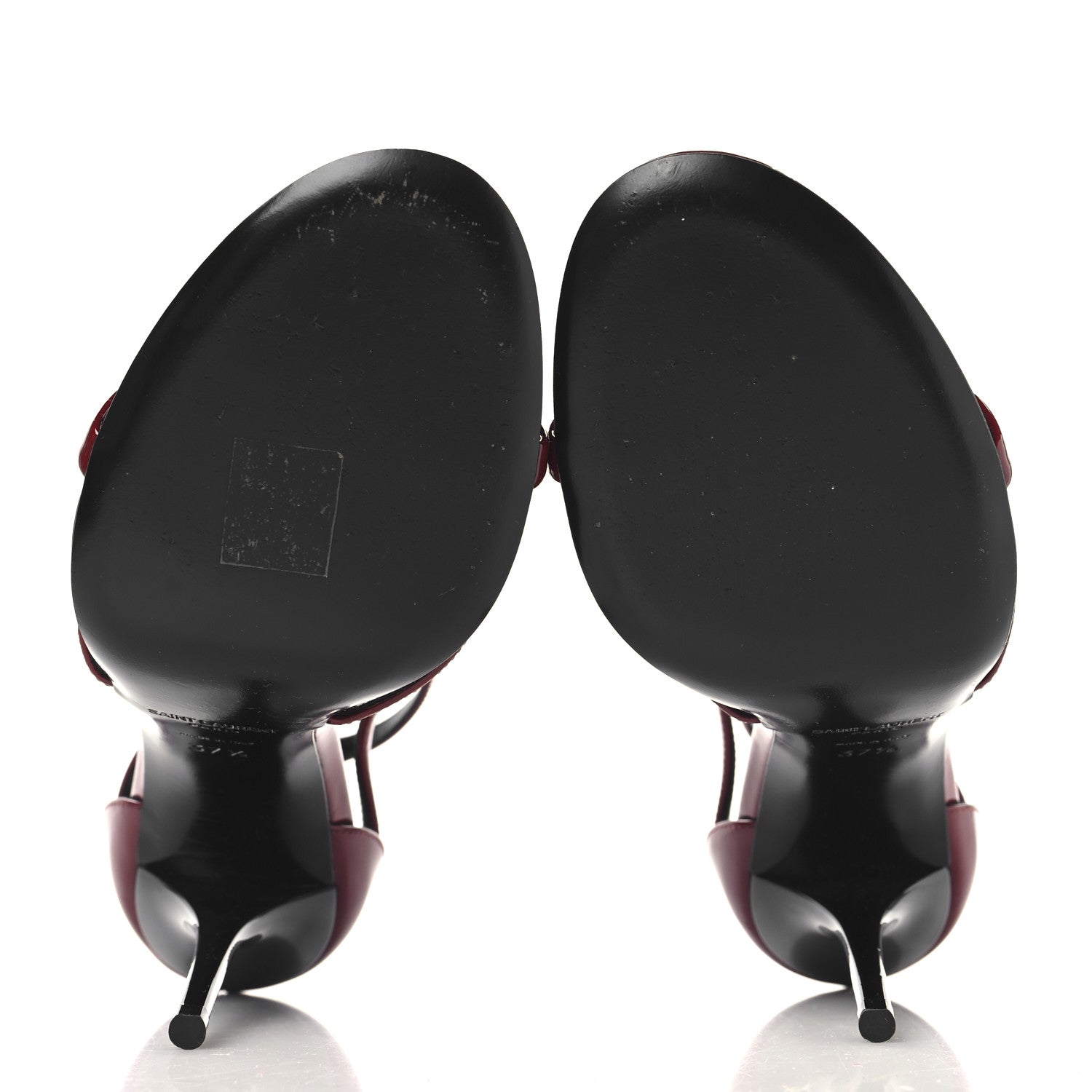 Saint Laurent Patent Calfskin Cassandra 100 Sandals 37.5 Red Laquer 6 of 9