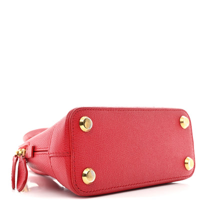 Balenciaga Signature Grained Calfskin Logo XXS Ville Top Handle Bag Rouge Lantern Black 4 of 9