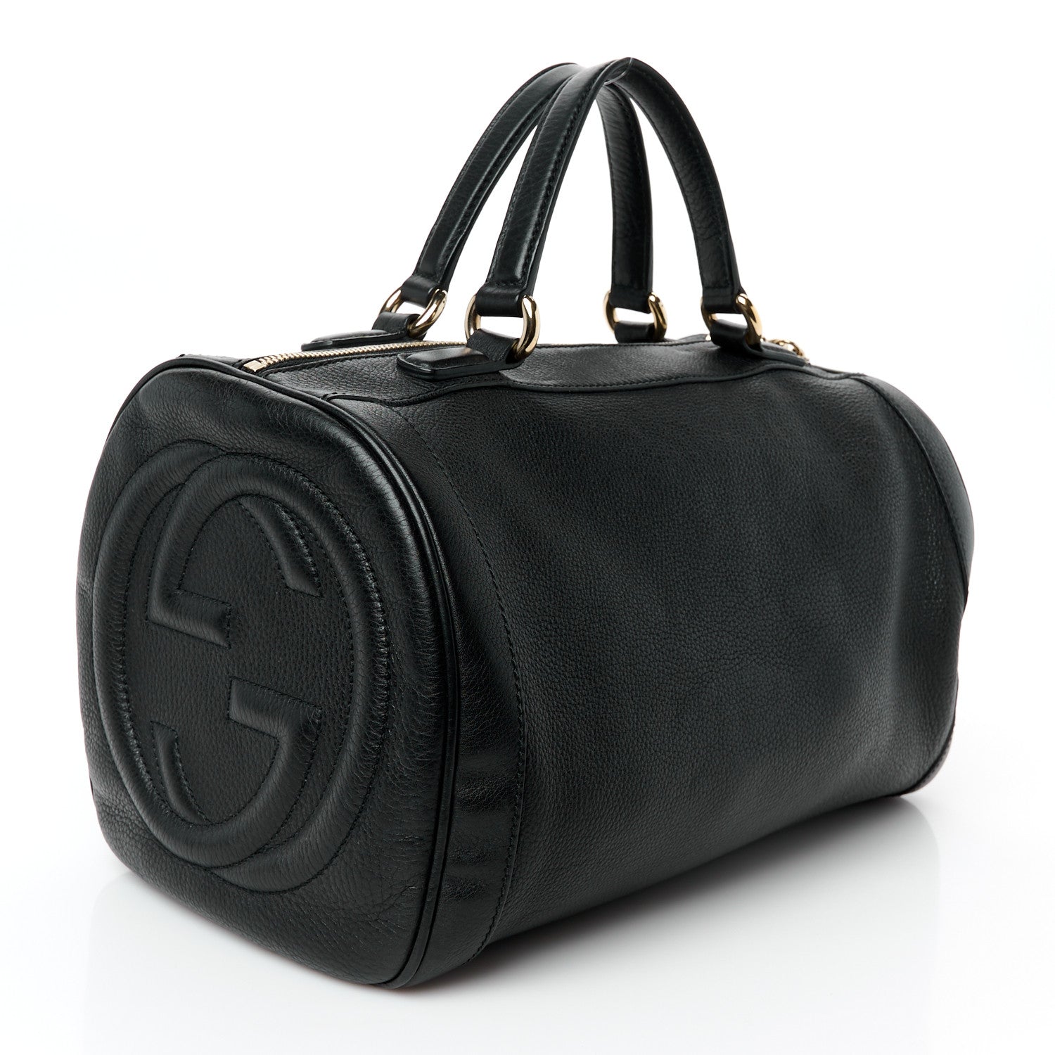 Gucci Pebbled Calfskin Medium Soho Boston Black 3 of 13