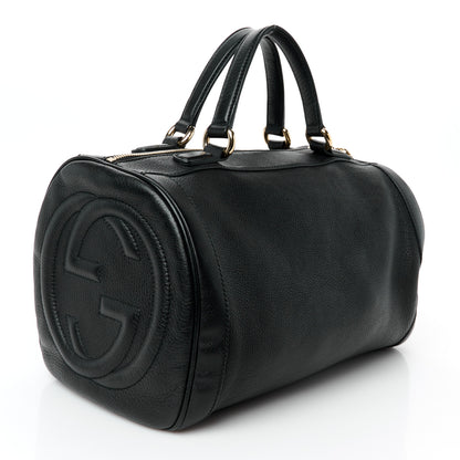 Gucci Pebbled Calfskin Medium Soho Boston Black 3 of 13