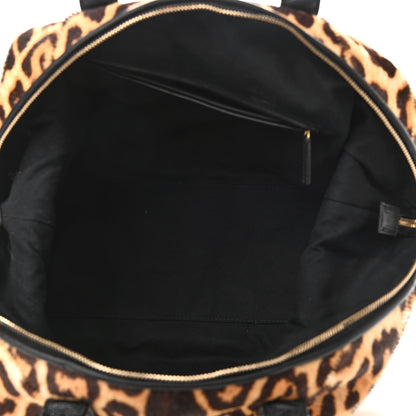Saint Laurent Pony Hair Leopard Print Tote Black 5 of 15