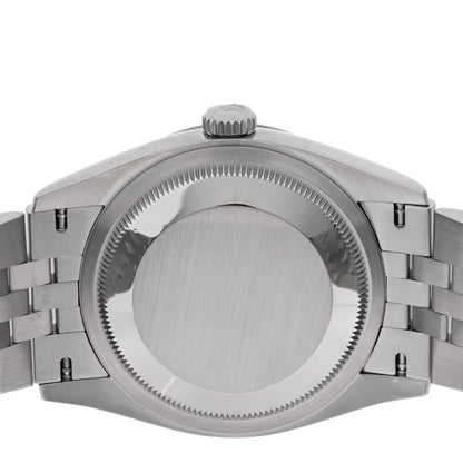 Rolex Stainless Steel 18K White Gold Diamond 36mm Oyster Perpetual Datejust Watch Bright Blue 126234 4 of 5