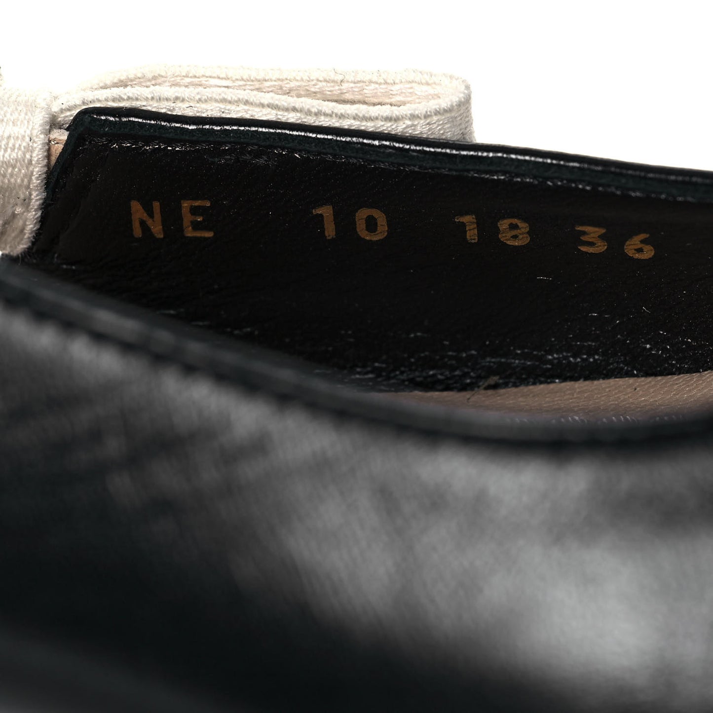Lambskin Ribbon J'Adior Slingback Ballet Flats 36 Black
