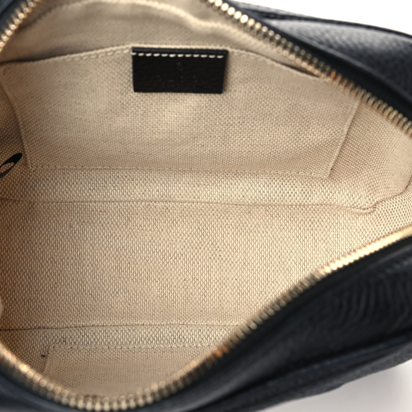 Pebbled Calfskin Small Soho Disco Bag Black