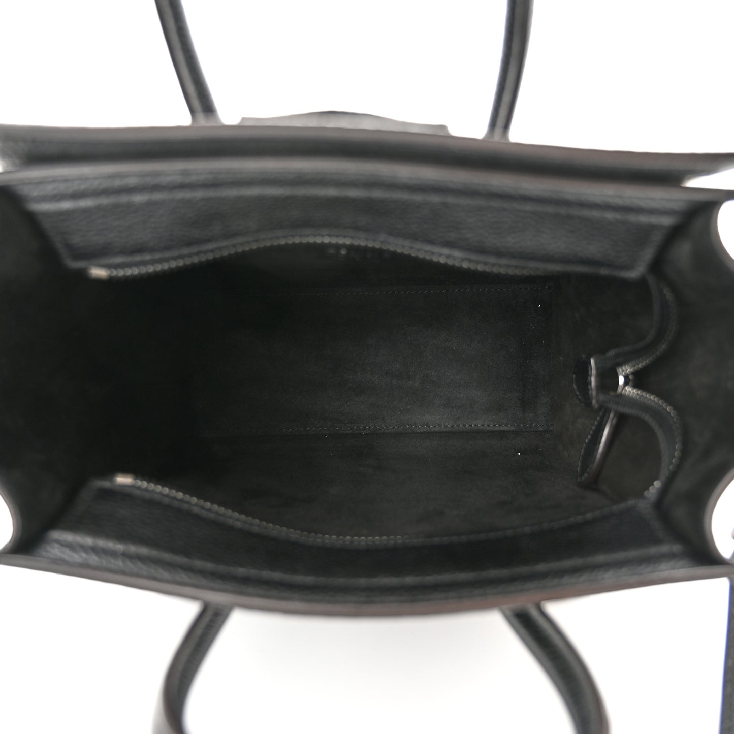 Drummed Calfskin Nano Luggage Black
