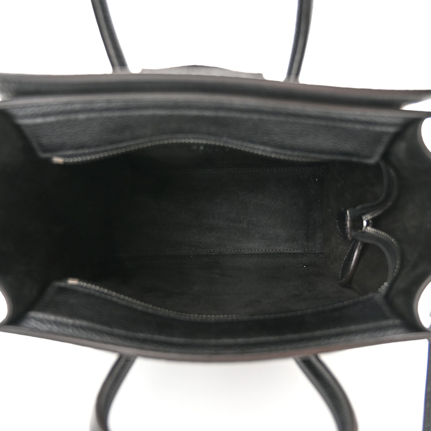 Celine Drummed Calfskin Nano Luggage Black 5 of 9