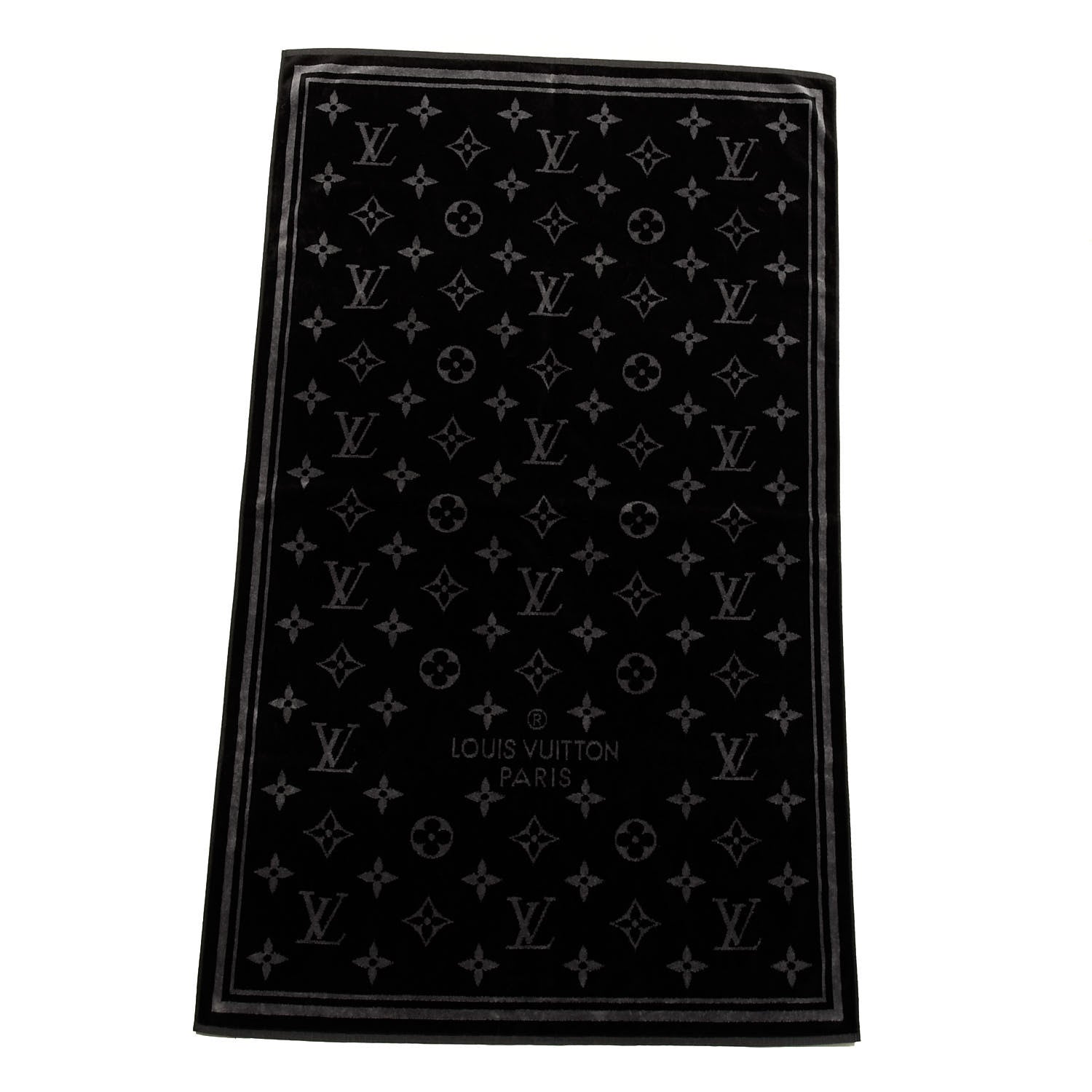 Louis Vuitton Cotton Monogram Eclipse Beach Towel Black 1 of 4