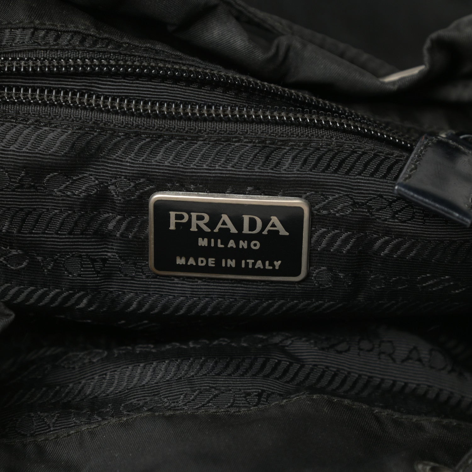 Prada Tessuto Nylon Vela Cinch Backpack Black 6 of 11
