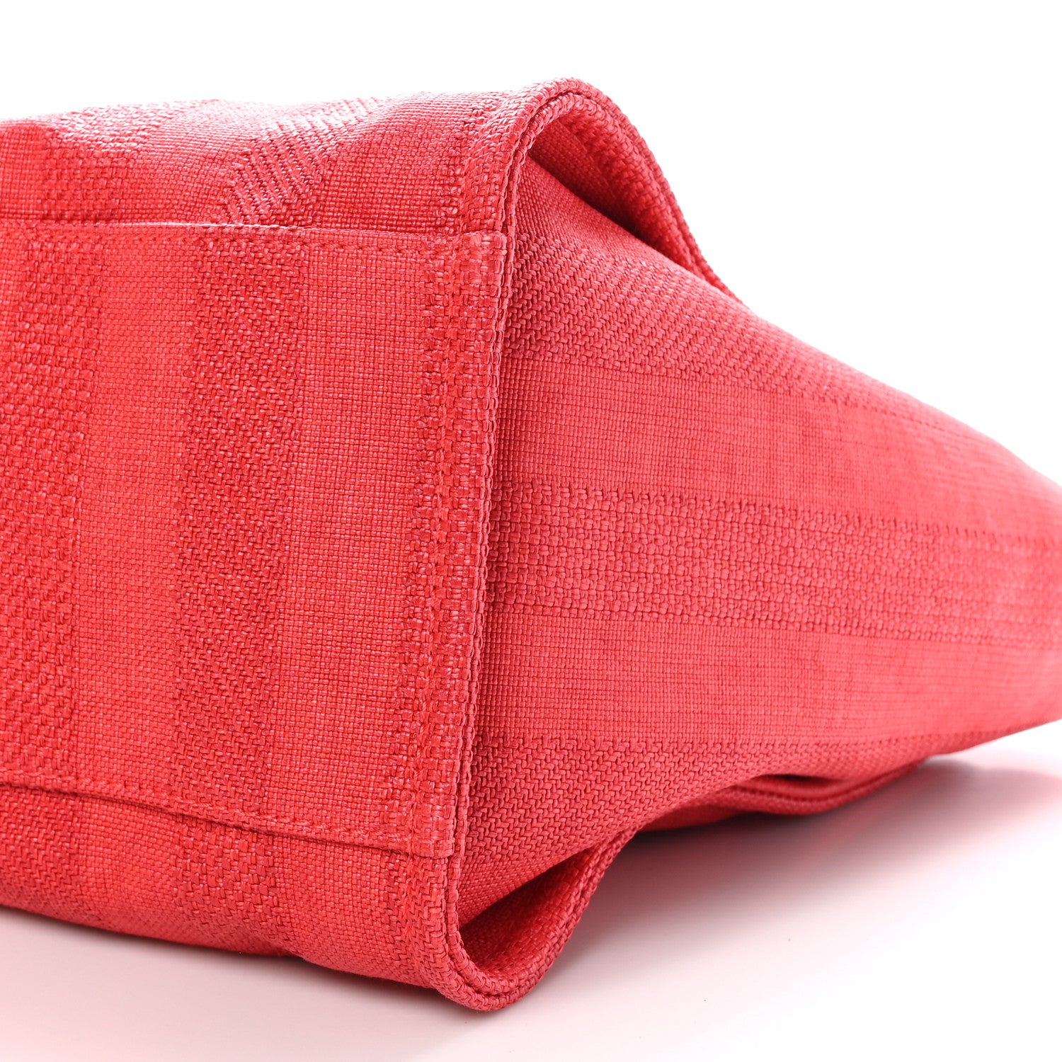 Chanel Mixed Fibers Striped Medium Deauville Tote Red 10 of 10