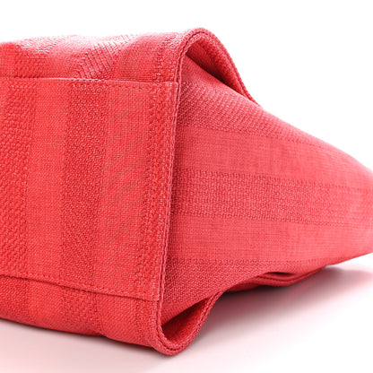 Chanel Mixed Fibers Striped Medium Deauville Tote Red 10 of 10