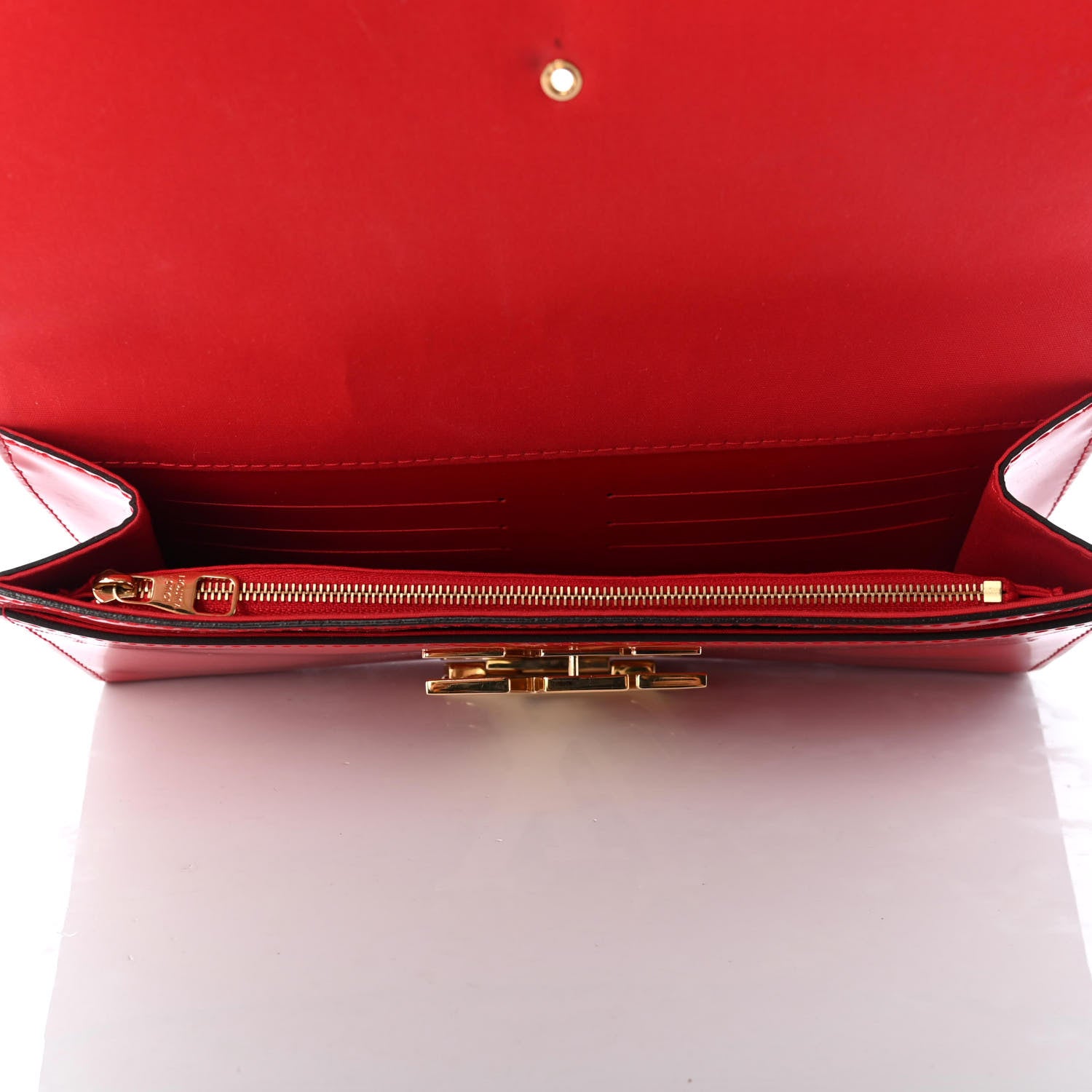 Louis Vuitton Patent Louise Clutch Cherry 6 of 6