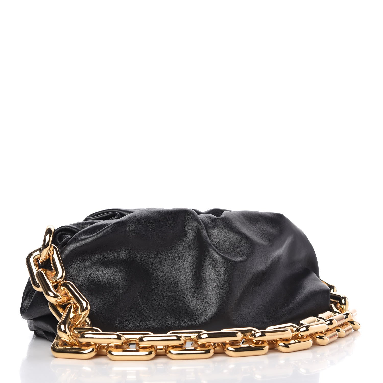 Bottega Veneta Calfskin The Pouch Chain Black 3 of 9