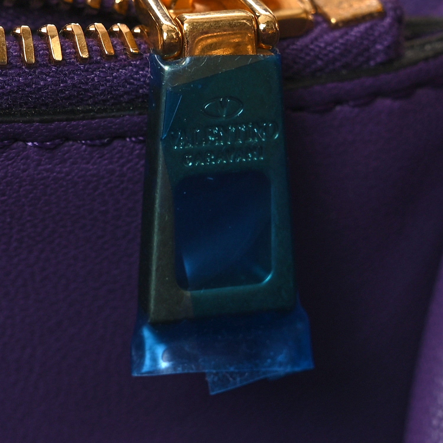 Valentino Garavani Snakeskin Stud Sign Shoulder Bag Purple 12 of 12