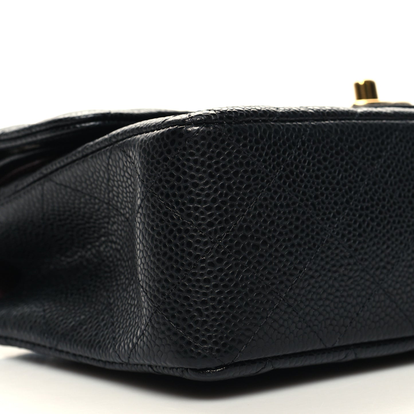 Caviar Quilted Small Double Flap Black