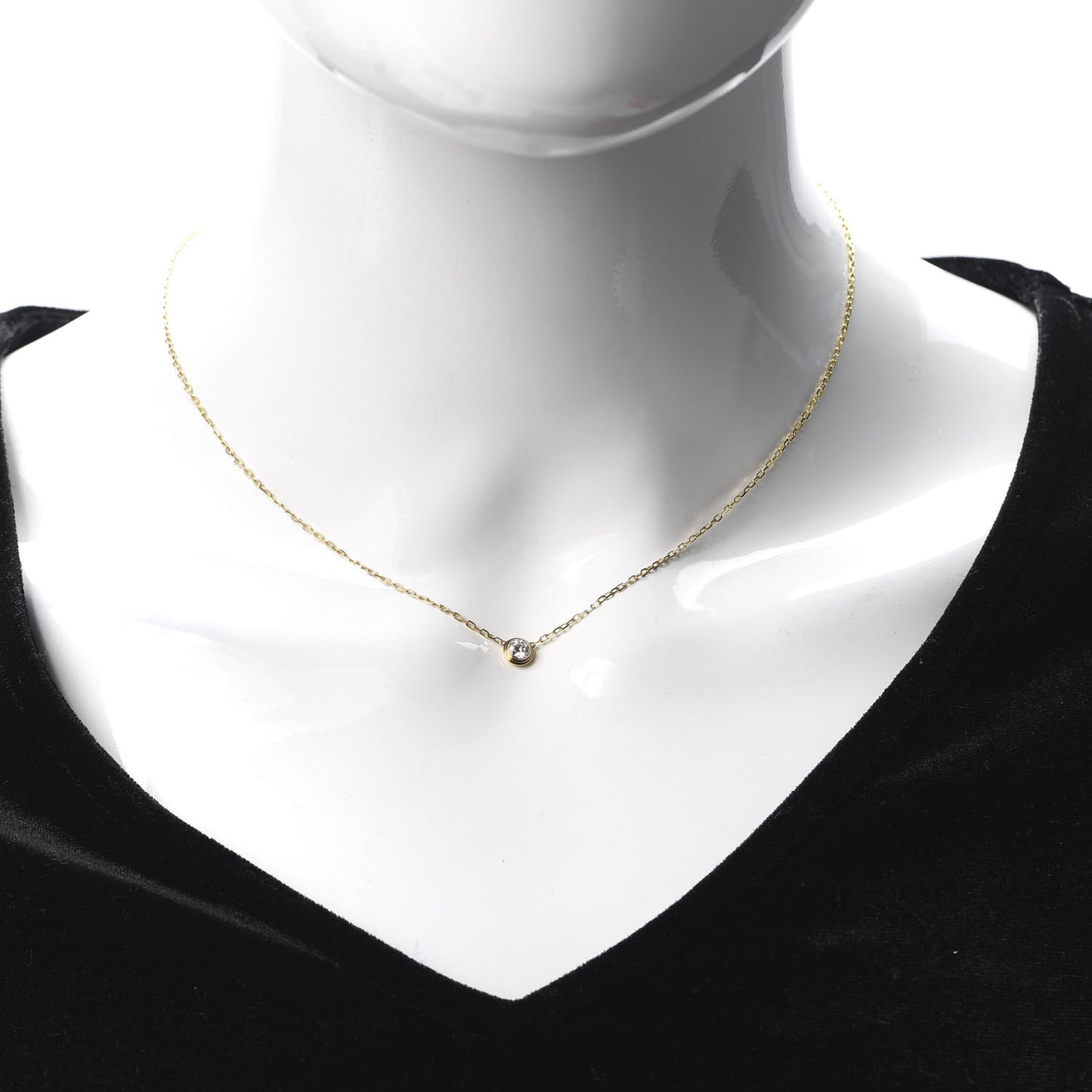 18K Yellow Gold Diamond LM D'Amour Pendant Necklace