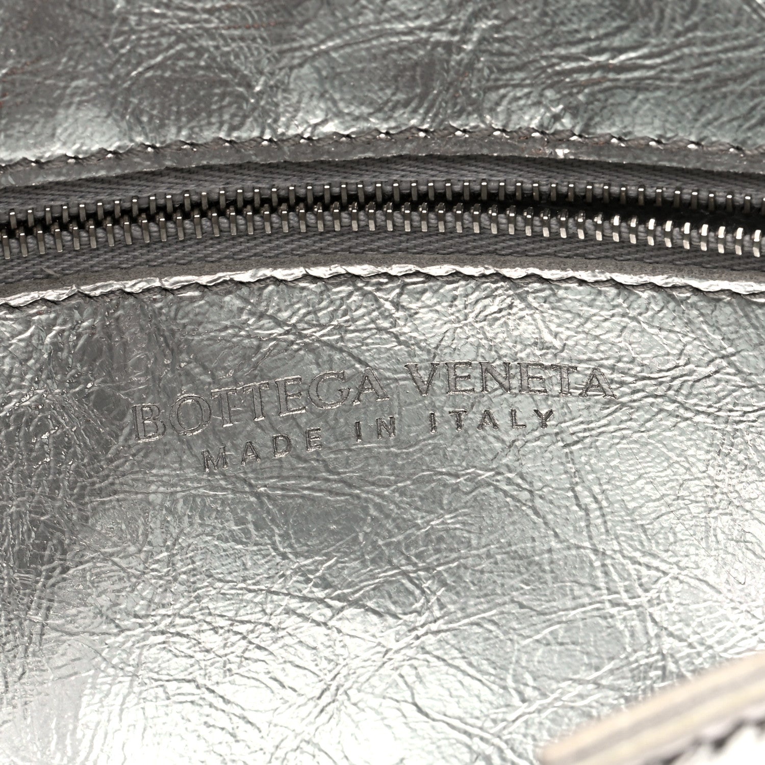 Bottega Veneta Metallic Lambskin Maxi Intrecciato Cassette Crossbody Bag Silver 6 of 9