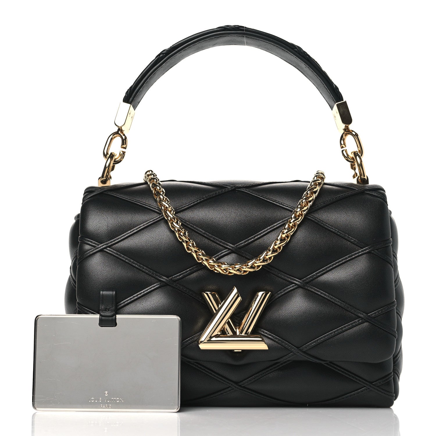 Louis Vuitton Lambskin Malletage GO-14 PM NM Black 2 of 9