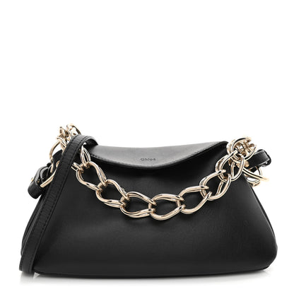 Chloe Shiny Calfskin Mini Juana Shoulder Bag Black 1 of 10