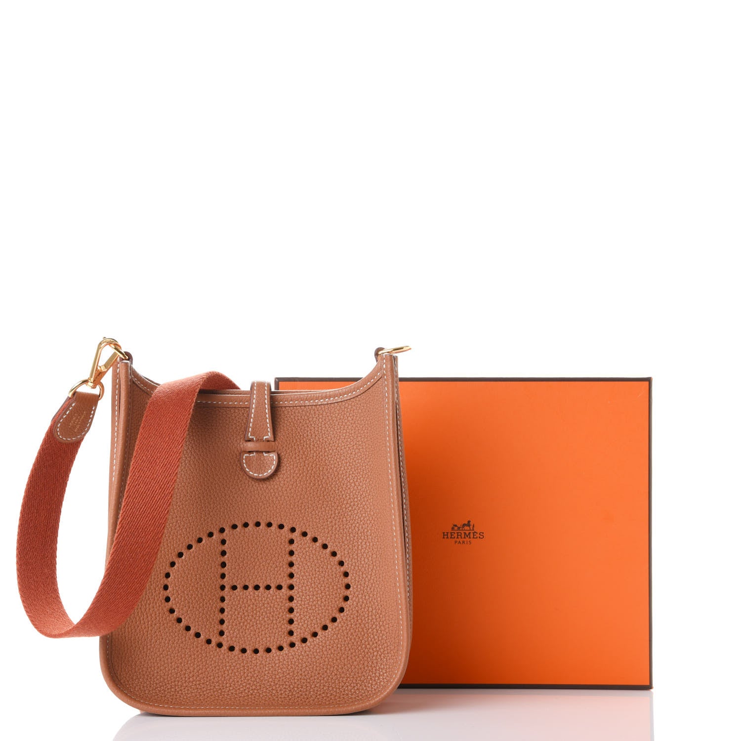 Hermes Taurillon Clemence Amazone Evelyne TPM Gold Cuivre 9 of 9