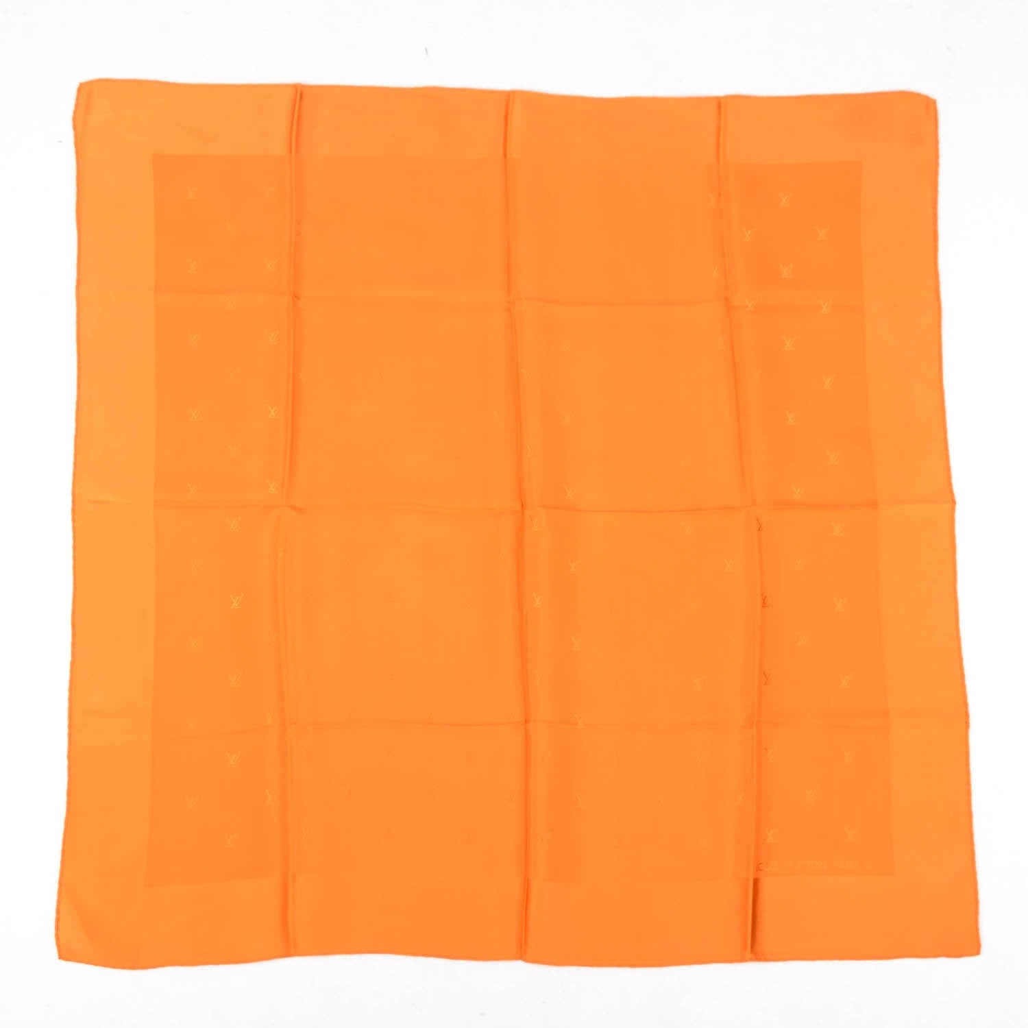 Louis Vuitton Silk Monogram Monaco Square Scarf Orange 3 of 6