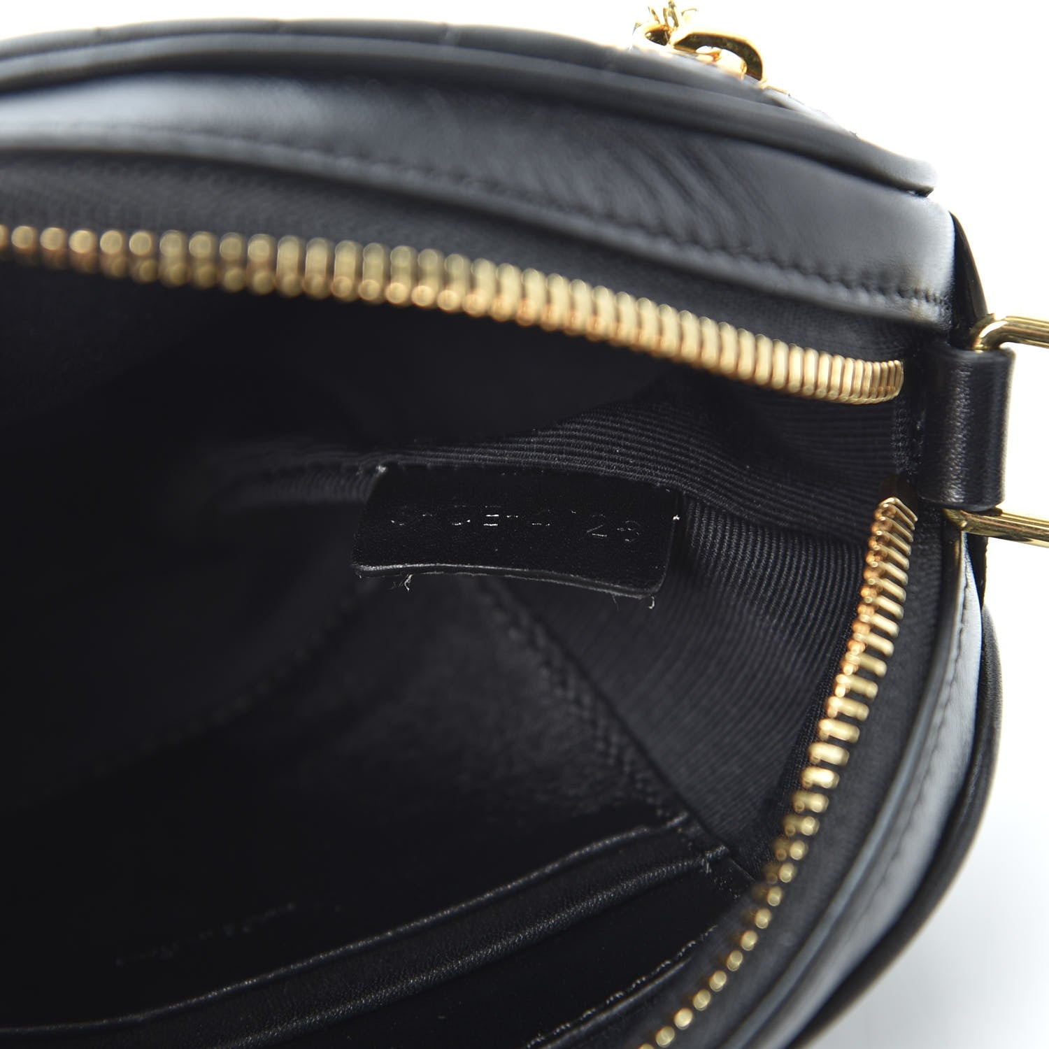 Celine Calfskin Quilted Small C Charm Bag Black 9 of 10