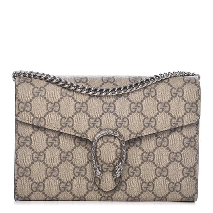 Gucci GG Supreme Monogram Mini Dionysus Chain Wallet Beige Black 1 of 7