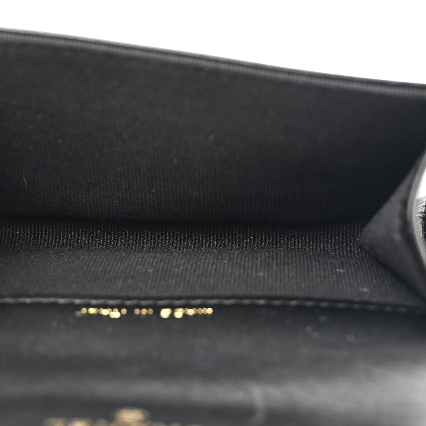 Shiny Lambskin Quilted Textured CC Card Holder Black