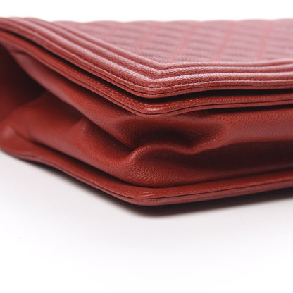 Chanel Caviar Quilted New Medium Boy Flap Dark Red 8 of 16