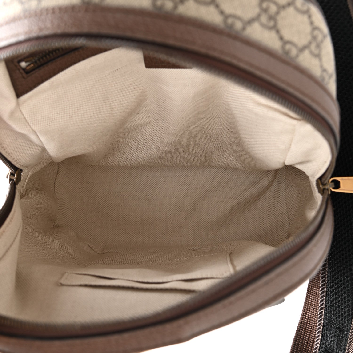 Gucci GG Supreme Monogram Calfskin Web Small Ophidia Day Backpack Beige Ebony New Acero 6 of 12