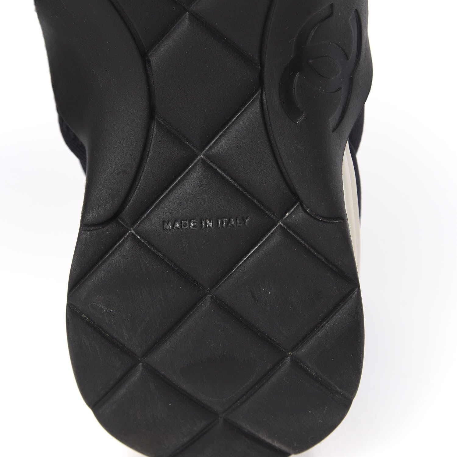 Chanel Stretch Fabric CC Sneakers 38 Black 6 of 8