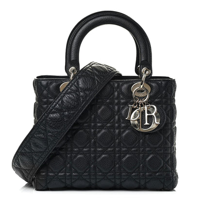Christian Dior Grained Calfskin Cannage Medium Supple Lady Dior Black 1 of 4