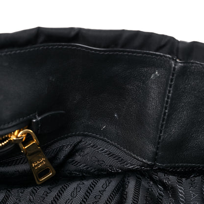 Prada Tessuto Nylon Soft Calfskin Shopping Satchel Black 12 of 23