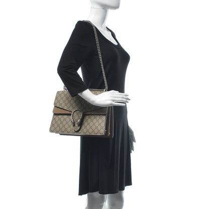 Gucci GG Supreme Monogram Medium Dionysus Shoulder Bag Taupe 2 of 15