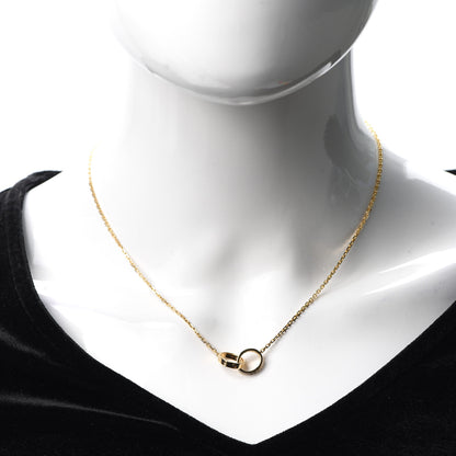 Cartier 18K Yellow Gold Diamond Interlocking LOVE Necklace 2 of 6
