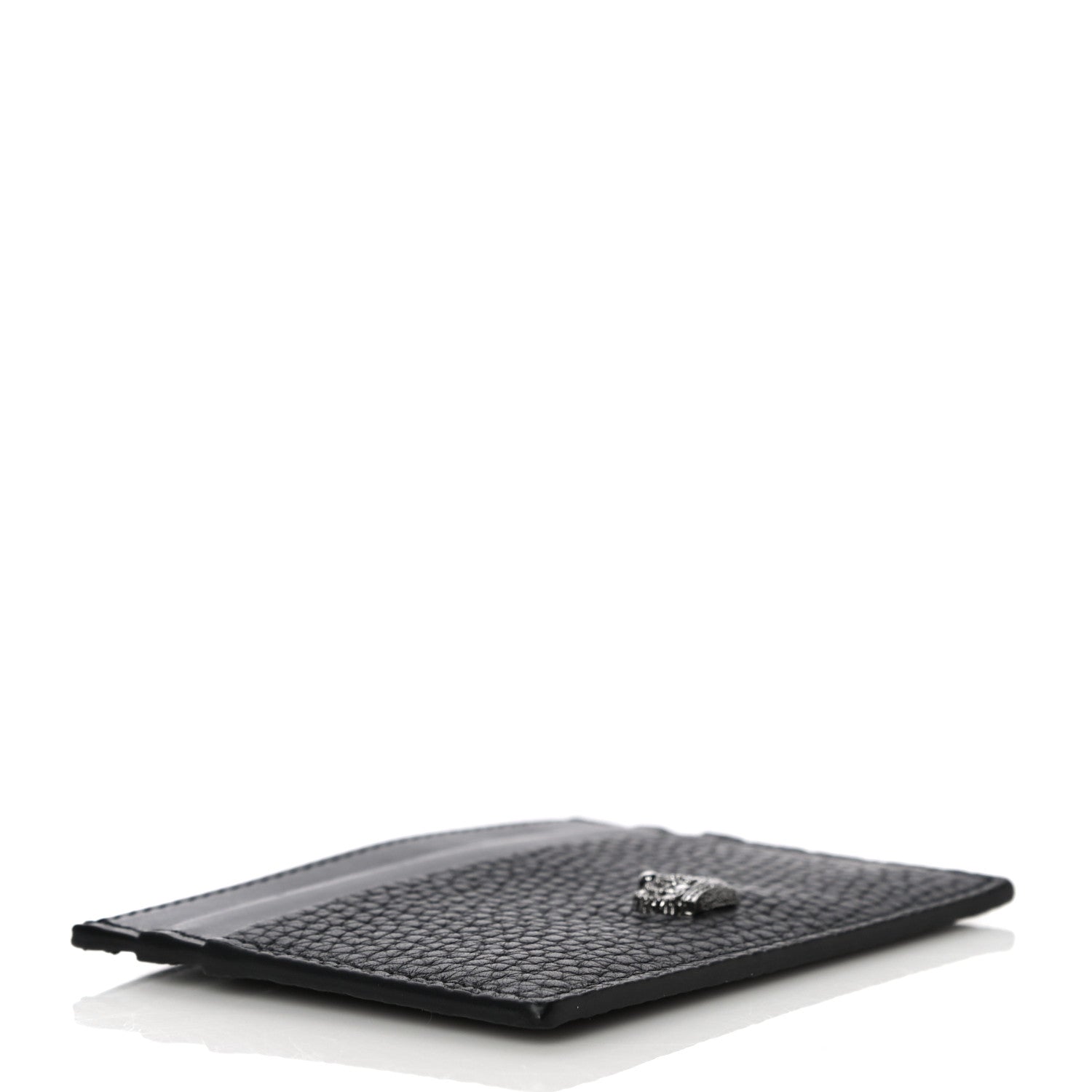 Dolce & Gabbana Grained Deerskin Crown Card Holder Black 4 of 11