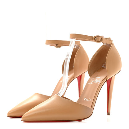 Christian Louboutin Kid Astrida Bride 100 Pumps 39 Nude 4 of 9