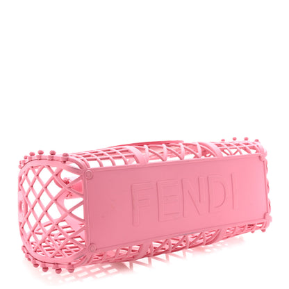 Fendi Recycled Plastic Vitello Liberty Matte Small Fendi Basket Rosa 4 of 10