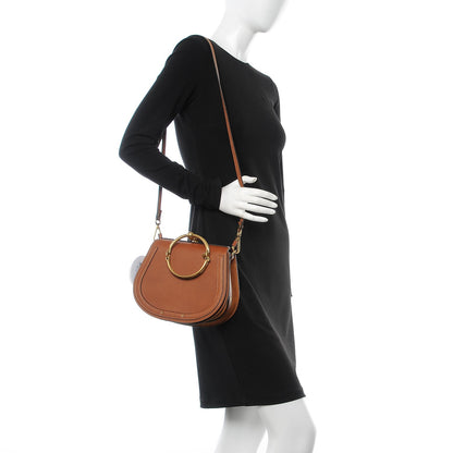 Chloe Calfskin Suede Medium Nile Bracelet Bag Caramel 2 of 7
