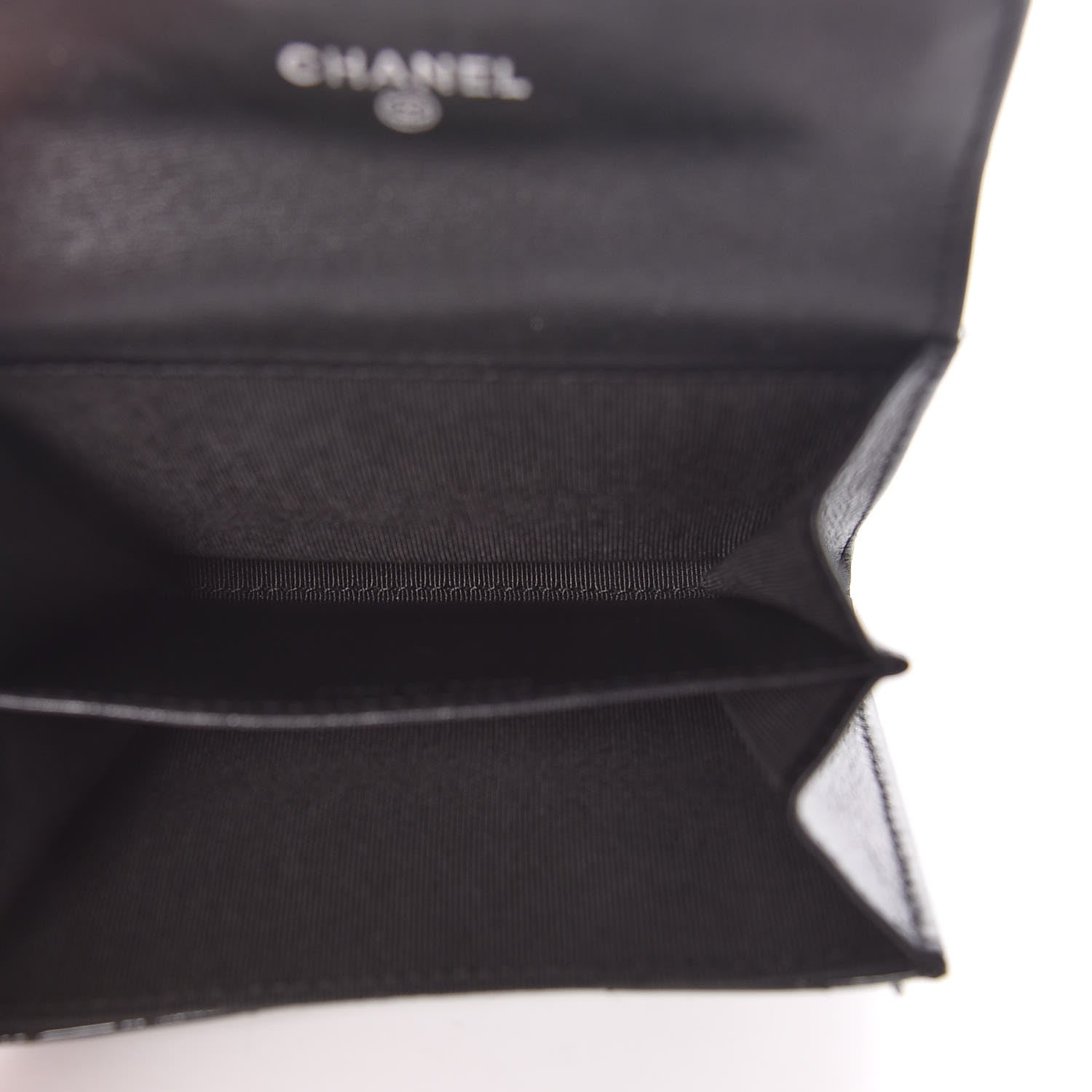 Chanel Patent Quilted Flap Card Holder Wallet Black 5 of 8