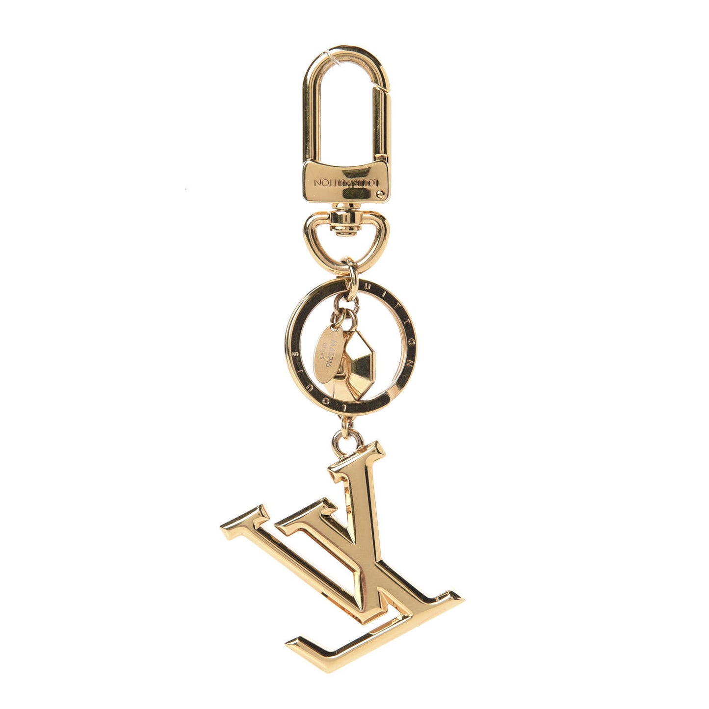 LV Facettes Bag Charm Key Holder Gold